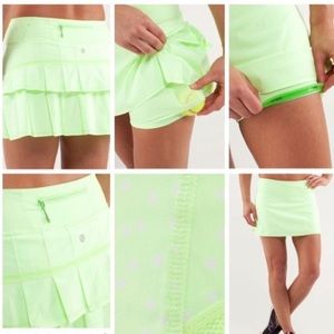 Lululemon Pace Setter Skort, Lime Green, “6 TALL”